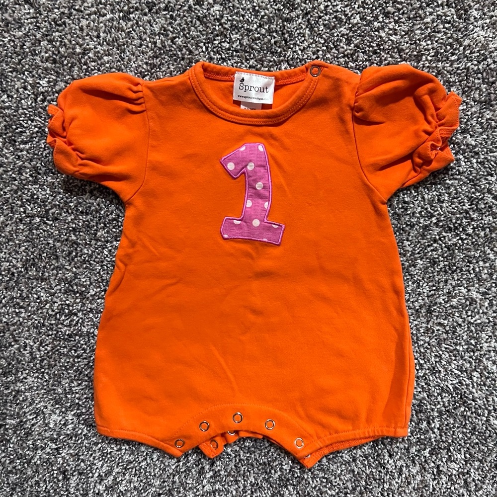 Sprout 1st Birthday Romper Onesie